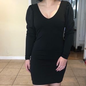 Black puff sleeve Kimchi Blue dress